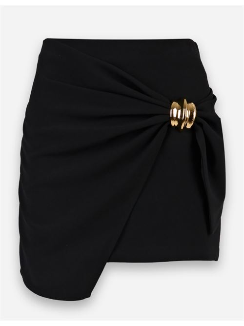 MINI SKIRT WITH MACRO BOW ELISABETTA FRANCHI | GO07351E2110 nero